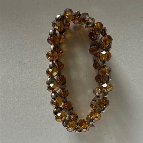 Set of 2 Vintage Crystal Bead stretch bracelets - Picture 8 of 8